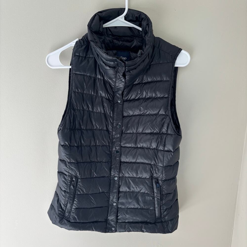 Gap Women's Down Puffer Vest Black Lightweight Nylon Size XS